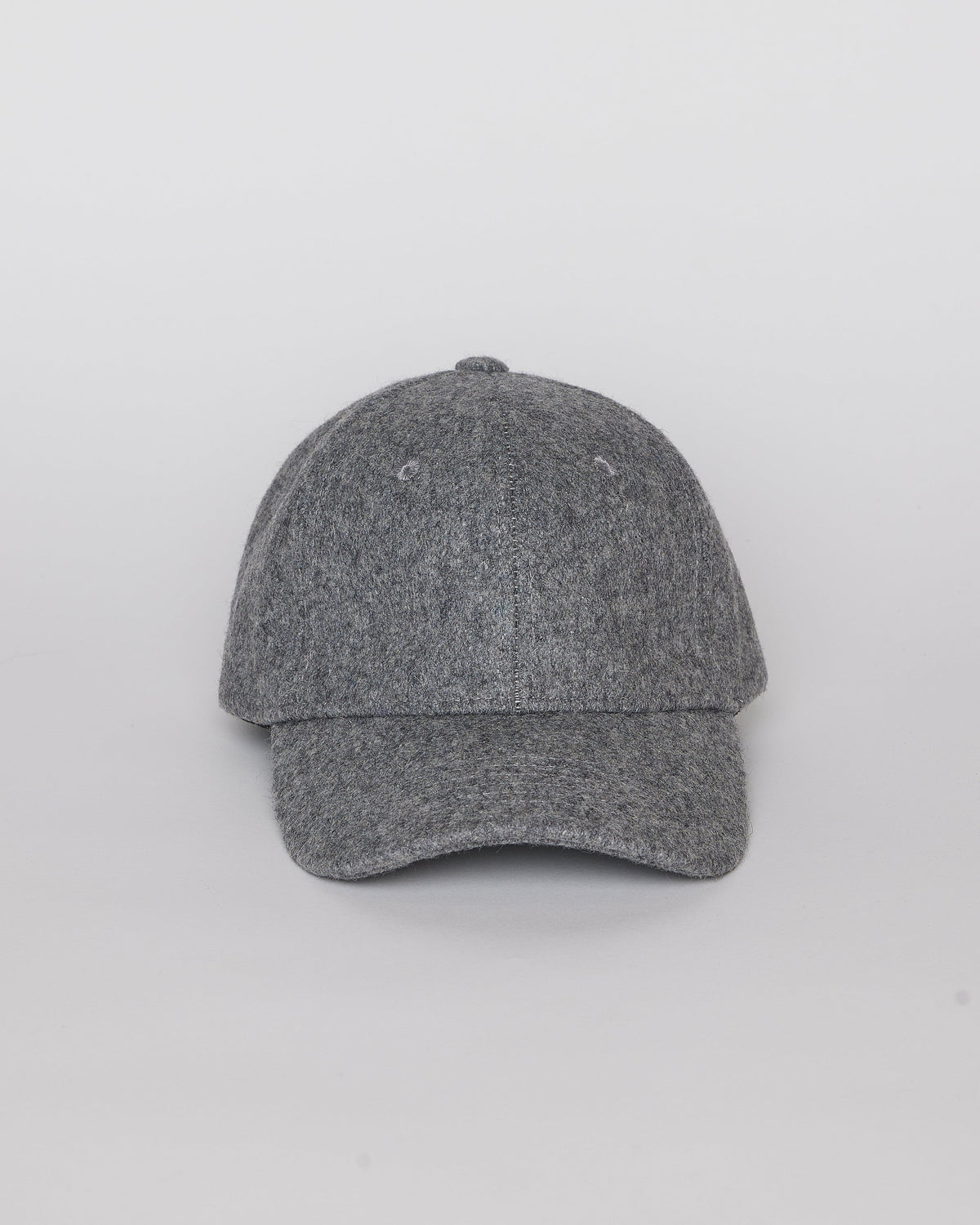 Grey wool blend baseball cap