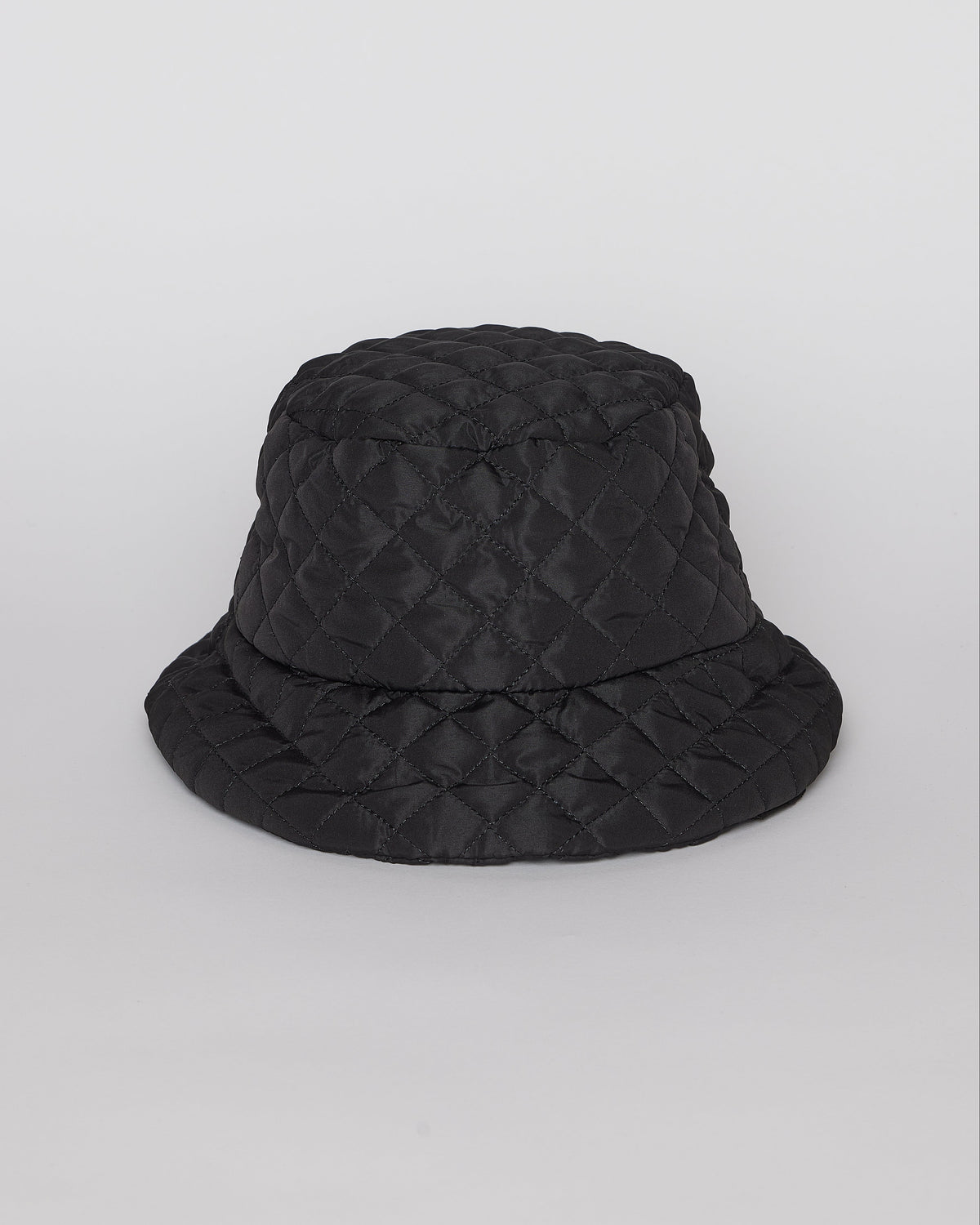 Black quilted bucket
