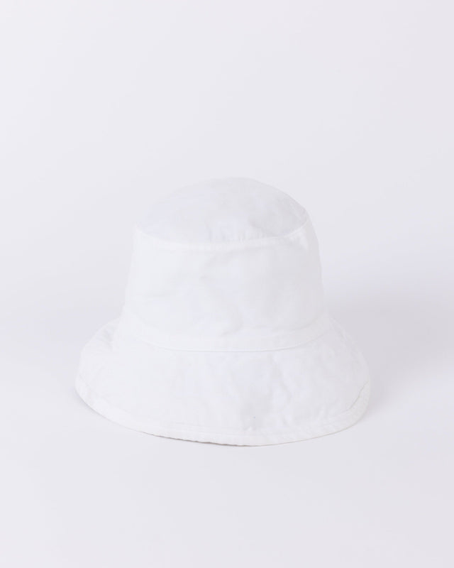White cotton bucket hat