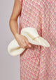 Model folding white sun hat