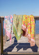 Three cotton printed beach blankets