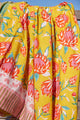 Yellow and red floral beach blanket