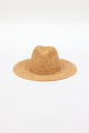 Braided raffia sunhat with gold trim