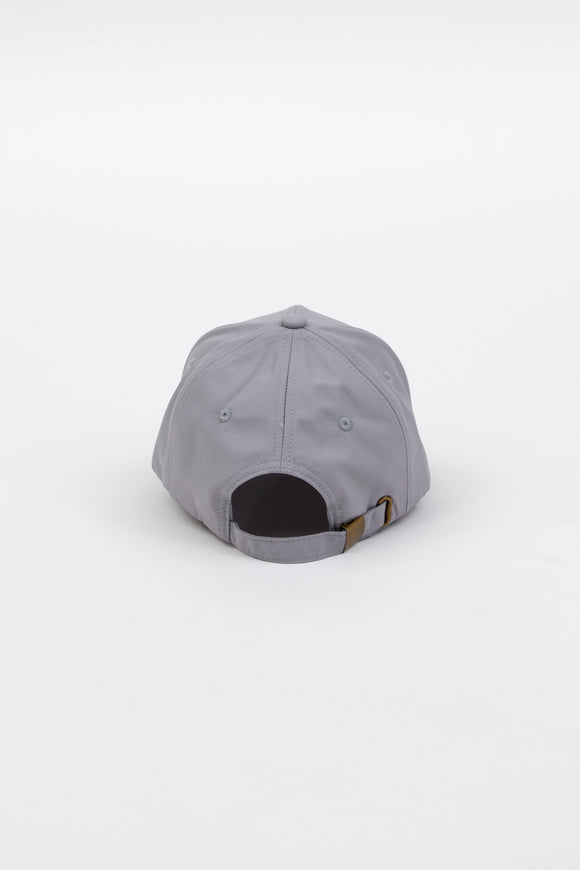 Back of grey rain cap