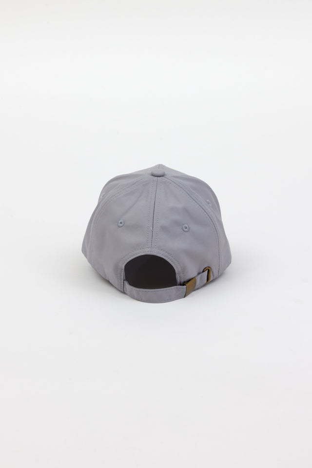 Back of grey rain cap