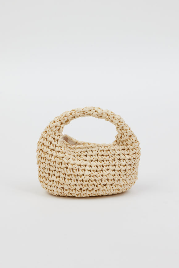 Natural colored small slouch bag
