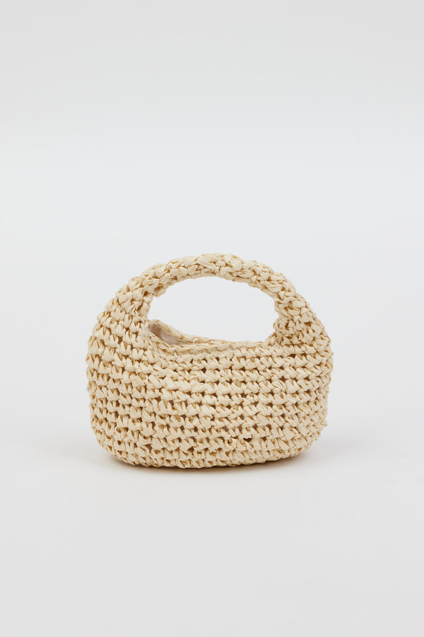 Natural colored small slouch bag