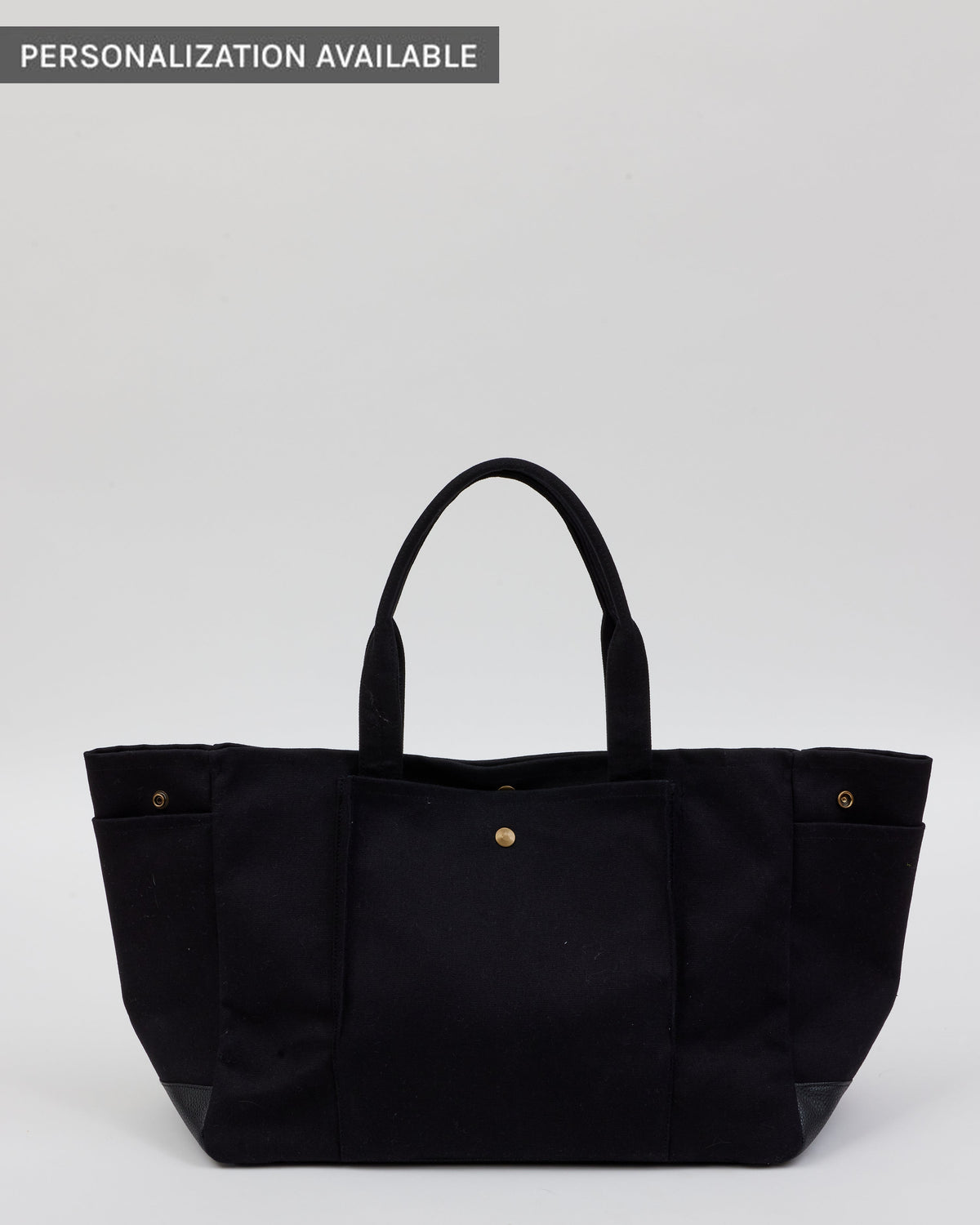 Black tote with pockets