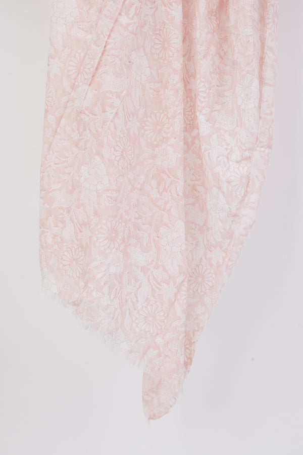 light pink and white floral sarong