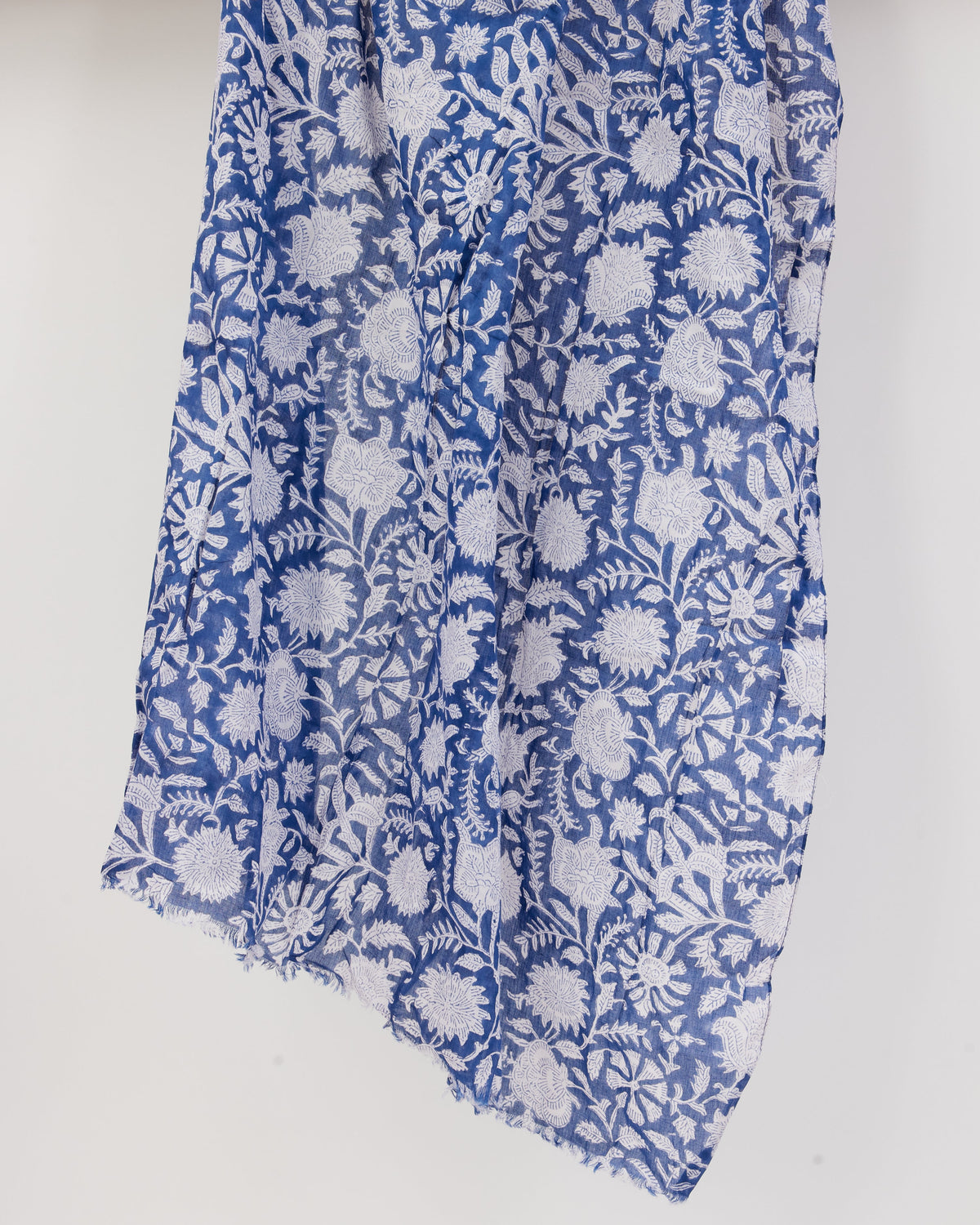 blue and white floral sarong