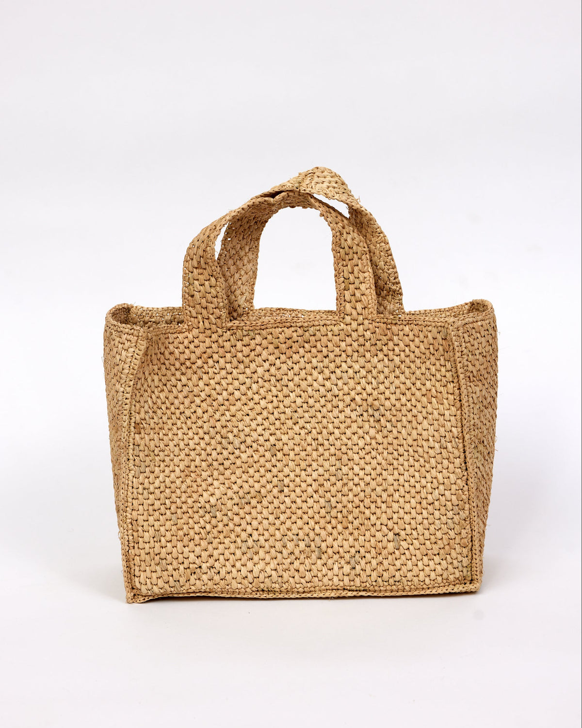 tan woven straw bag