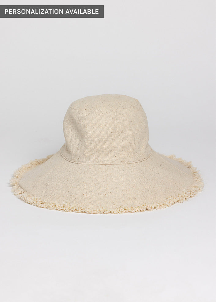 Fringed Canvas Packable Sun Hat-CPB Demo