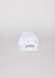 Back of white baseball cap