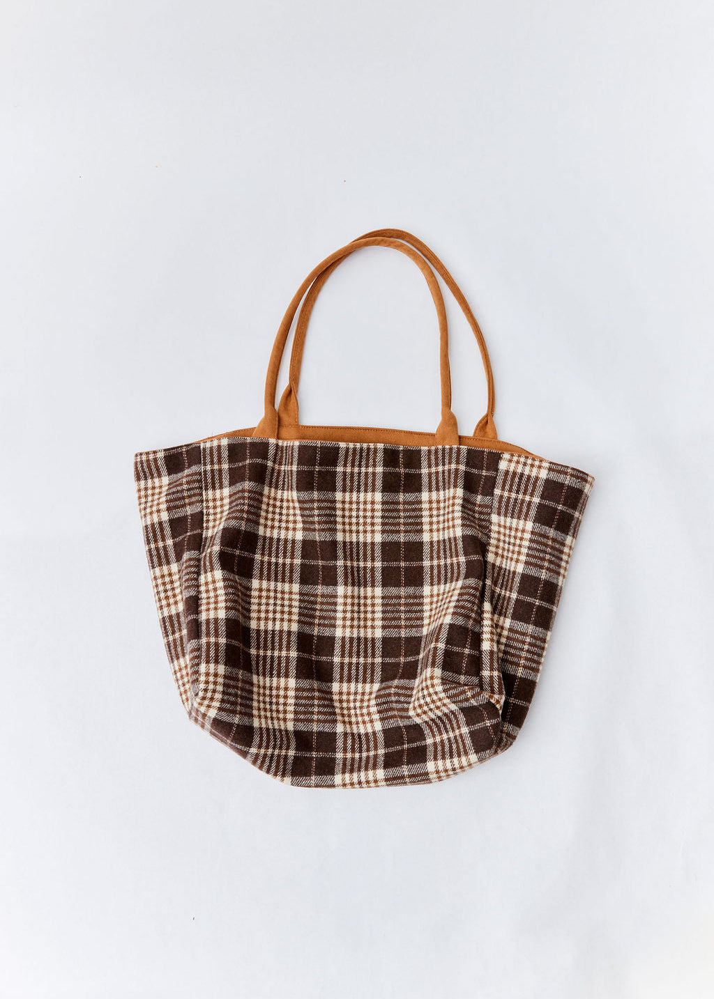 Reversible Plaid Slouchy Tote