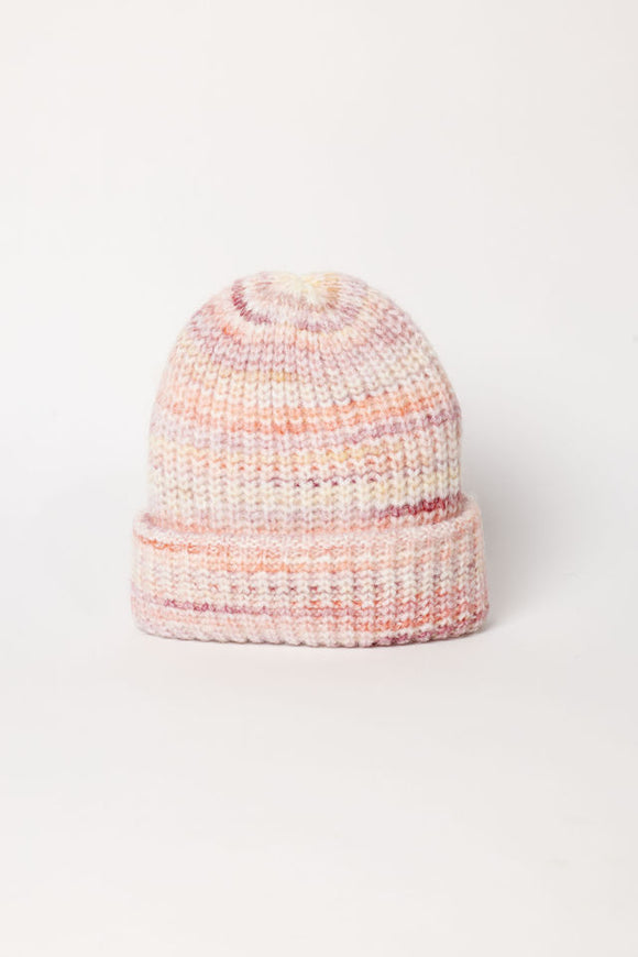 Pink pastel marled beanie