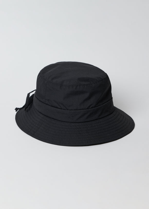 Black water resistant bucket hat