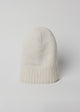 Ivory cashmere slouchy cuff beanie