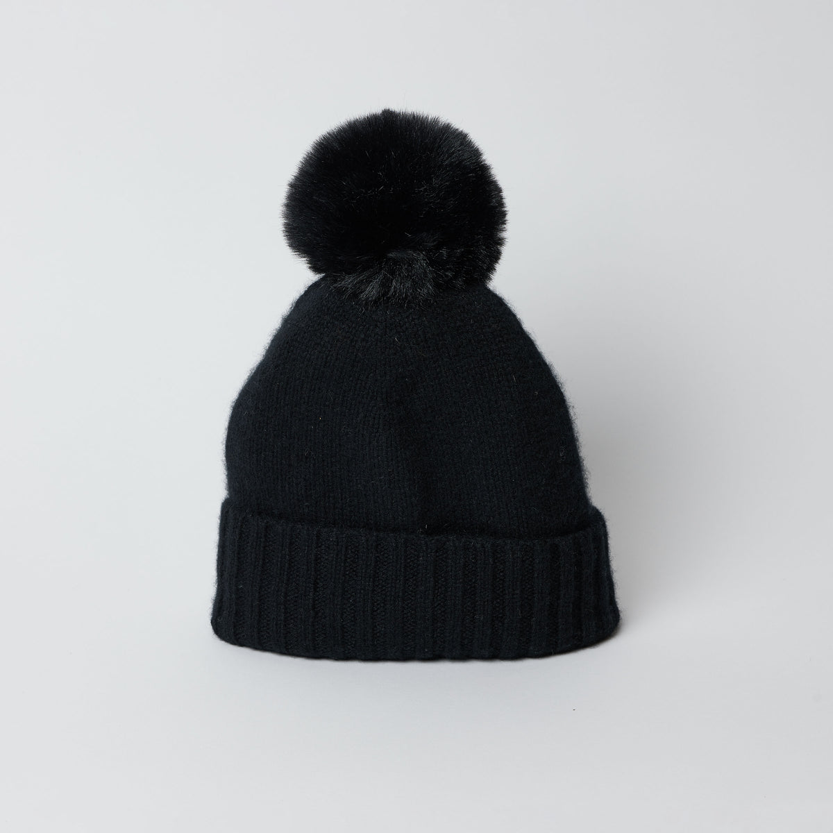 Hat Attack Rib Faux Fur Pom Hat The Lyric Navy Slouchy Beanie Hat with Finn Raccoon Pom Pom  main image 3