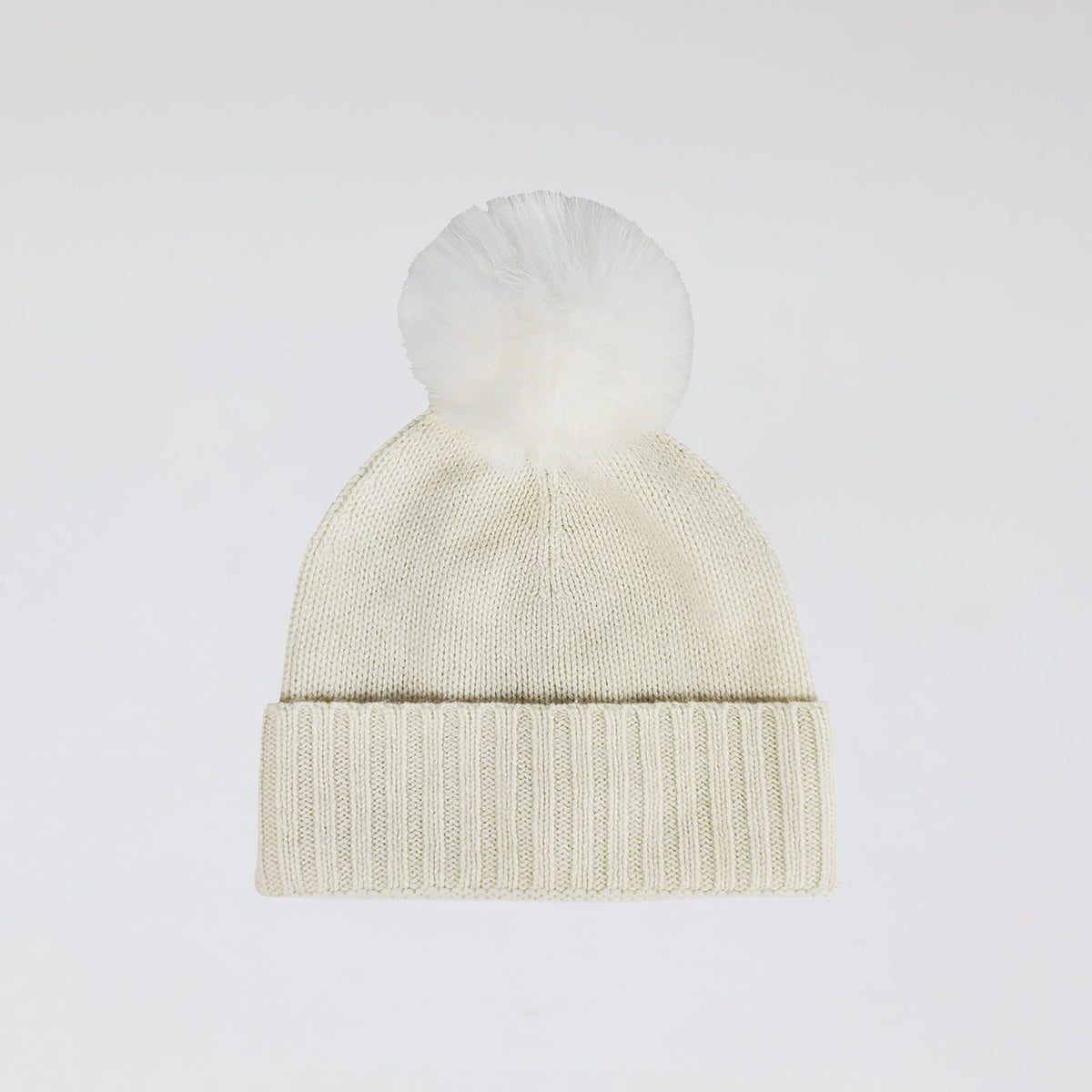 Hat Attack Wintertime Knit Beanie Hat With Pom Hat Attack Cashmere Slouchy Cuff Beanie with Faux Fur Pom  main image 3