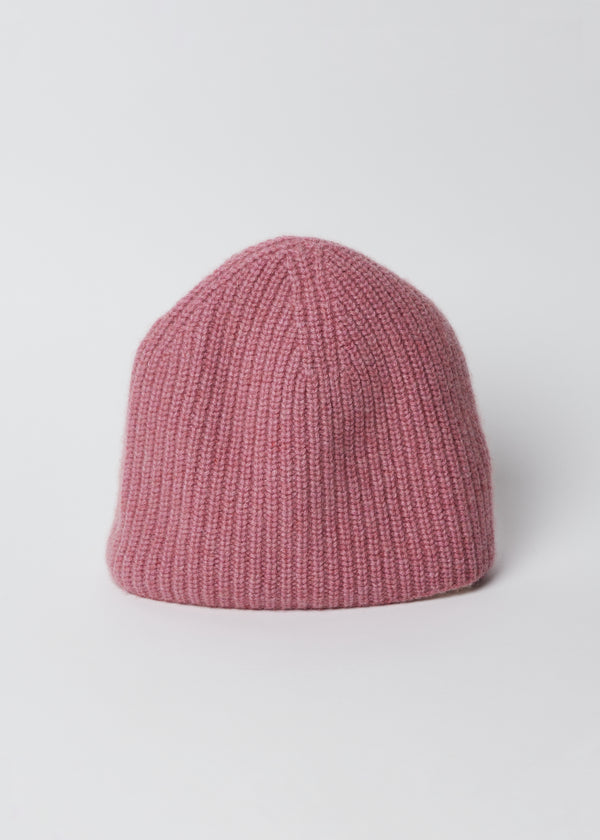 Pink cashmere beanie