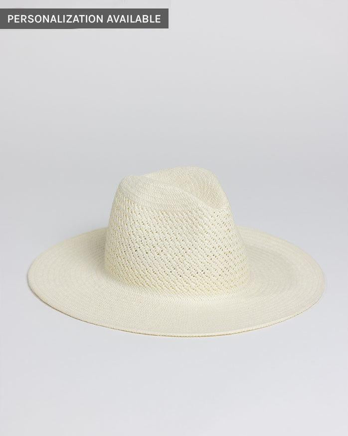 3/4 view of Perforated and Vented Packable hat in bleach