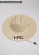 Surfer style sun hat with black embroidered letters