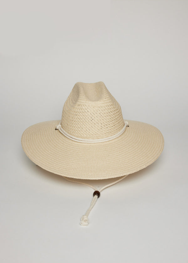 Surfer style sun hat with chinstrap
