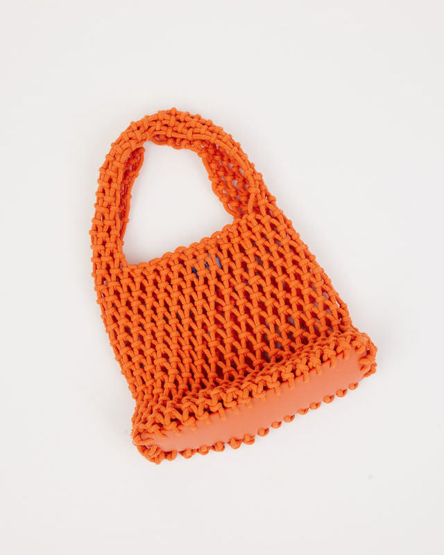 orange cotton woven bag