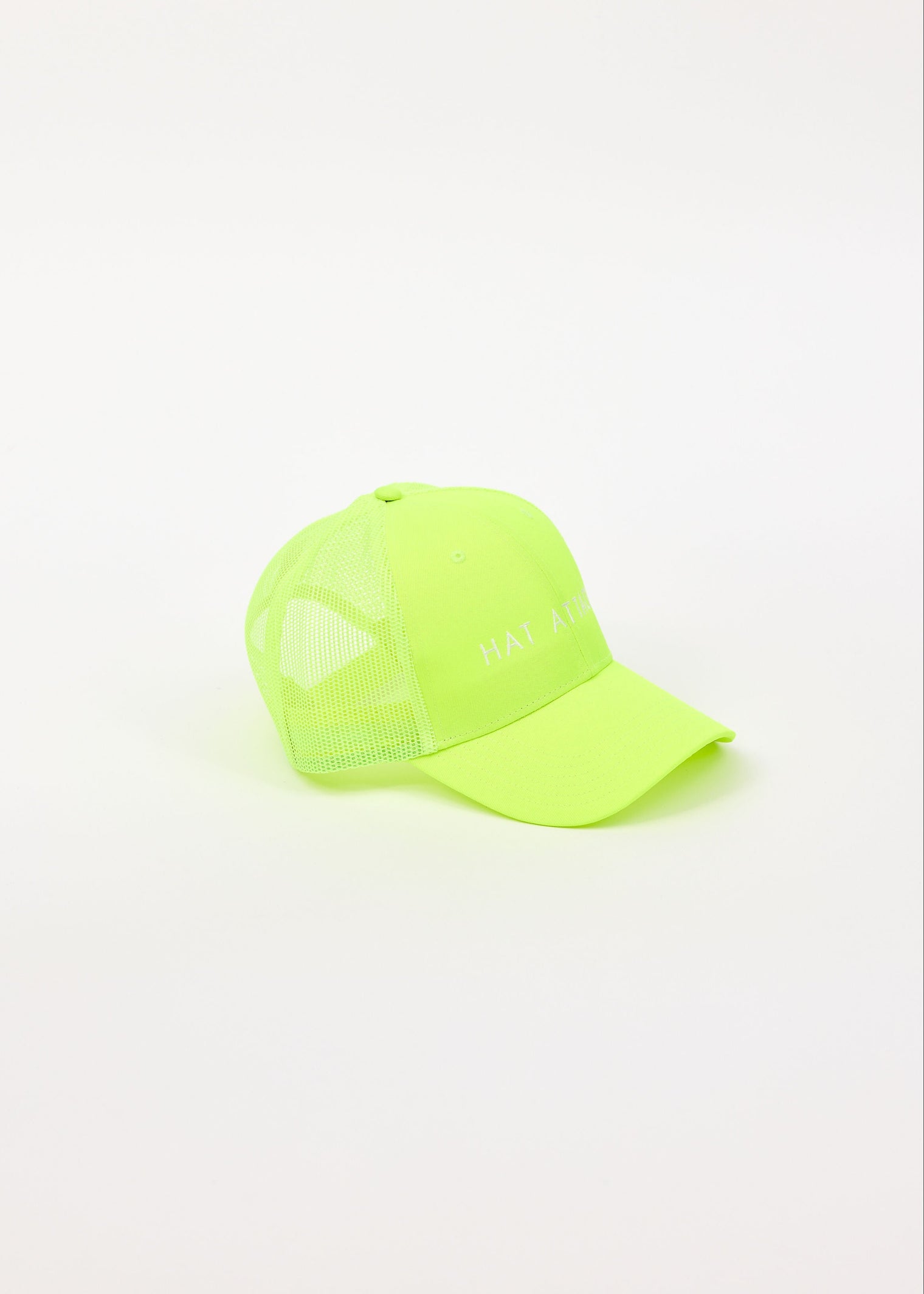 3/4 lime green logo cap
