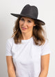 Perforated and Vented Black Sun Hat on model