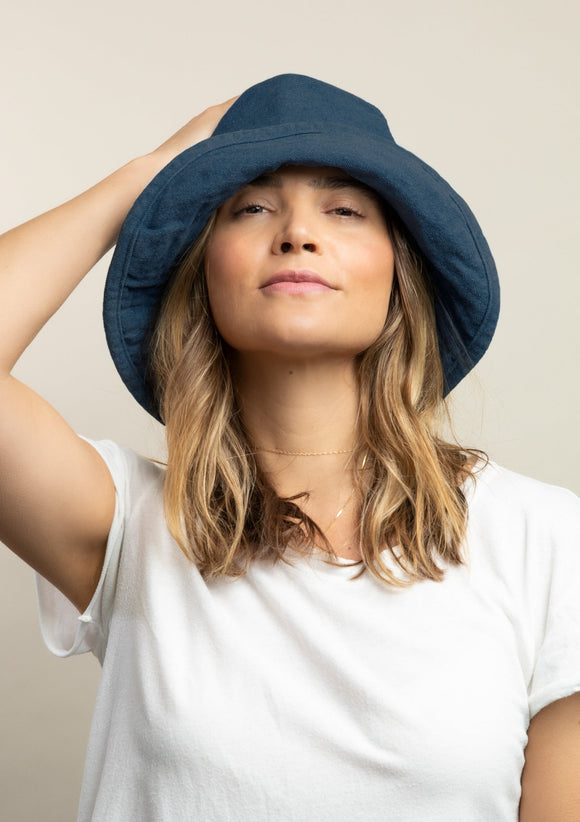 Washed Cotton Crusher- Navy