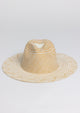 Ivory and Tan Woven Sun Hat