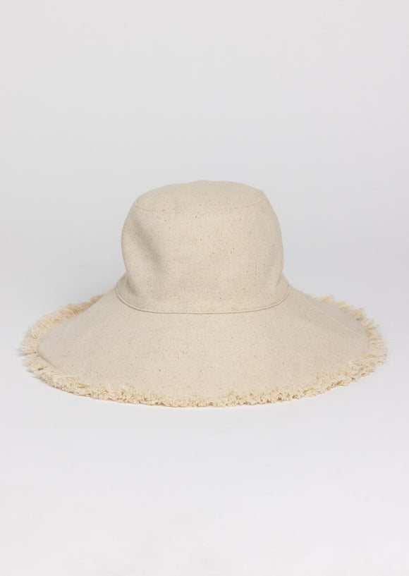 Canvas Packable Bucket Hat in Natural