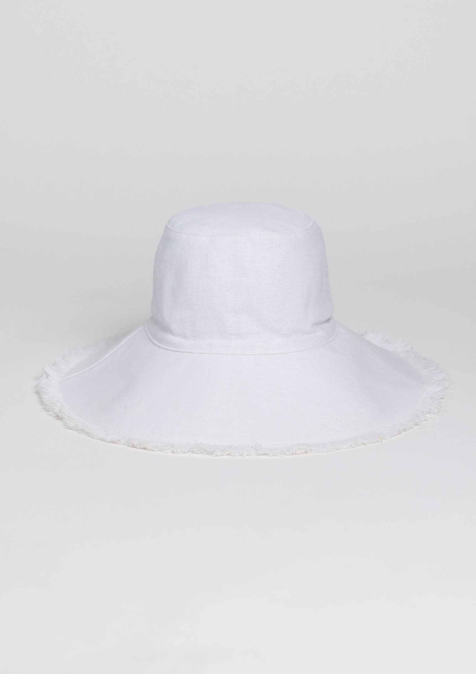 Canvas Packable Bucket Hat in white