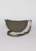 Olive nylon crossbody bag