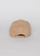 Back of light tan sherpa baseball cap