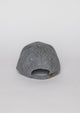 Back of grey wool blend baseball cap