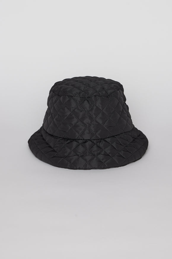 Black quilted bucket