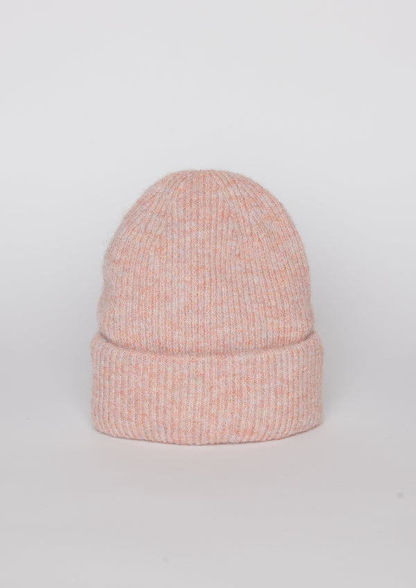 Light pink cuff beanie