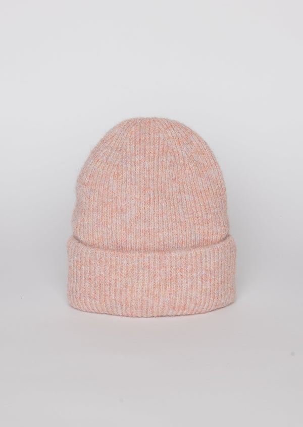 Light pink cuff beanie