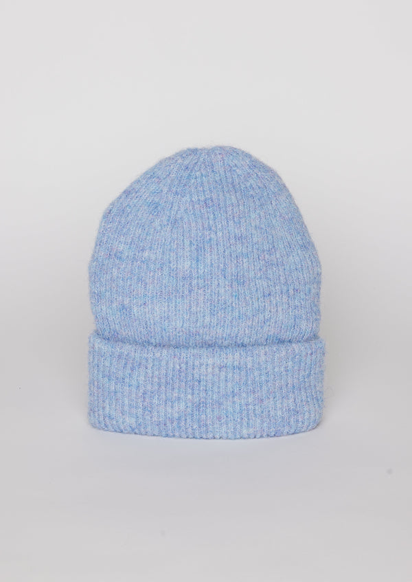 Light blue cuff beanie