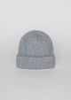 Light grey cashmere rib beanie