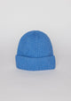 Denim blue cashmere rib beanie