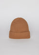 Camel brown cashmere rib beanie