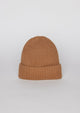 Camel brown cashmere rib beanie