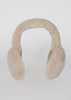 Natural colored faux fur earmuffs