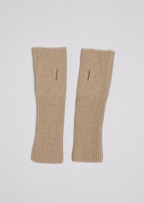 Beige armwarmers