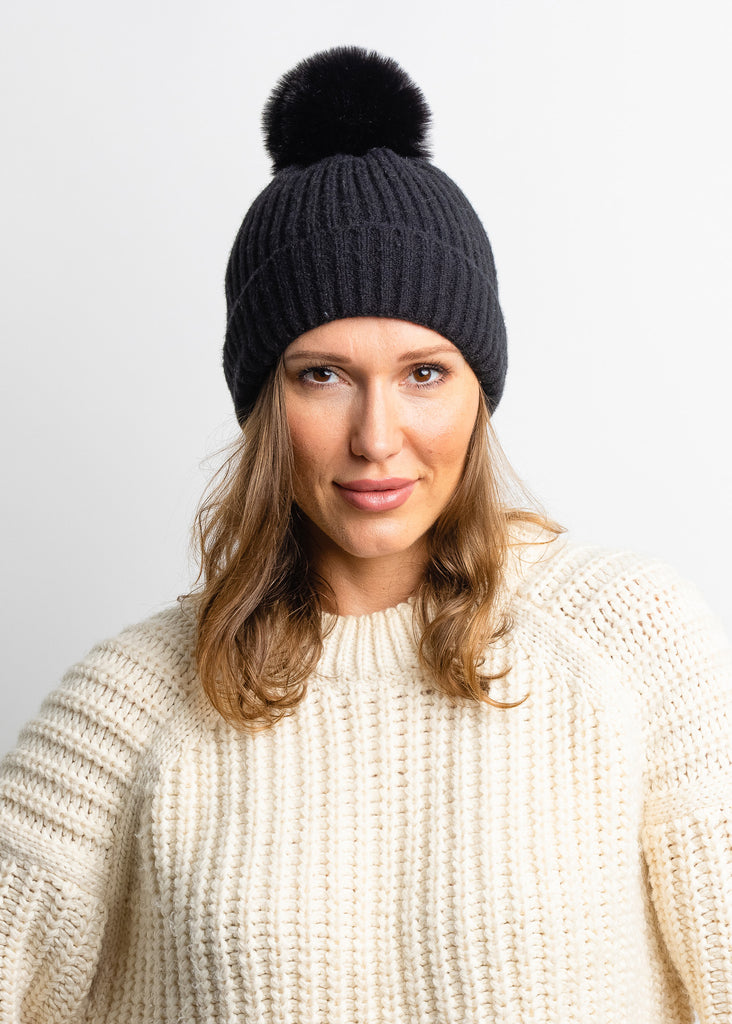 Classic Rib Beanie- Black