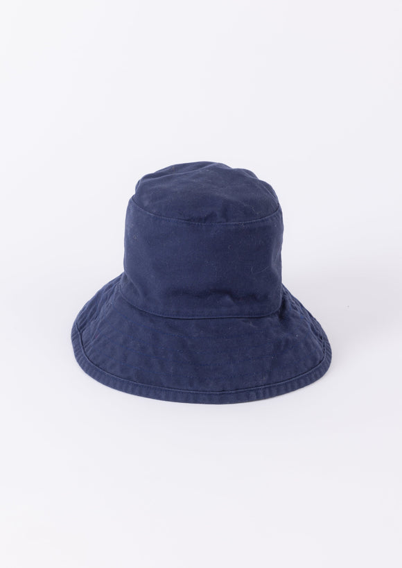 Navy cotton bucket hat