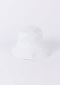 White cotton bucket hat
